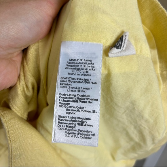 Madewell Yellow The Oversized Linen Blazer Jacket Size XL - Picture 10 of 12